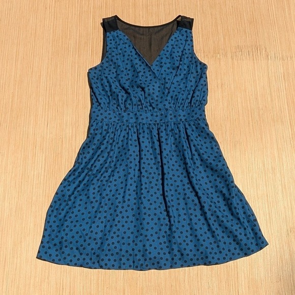 BCBGeneration Dress Mini Sheer Retro Polka Dot Party Cocktail Women's 10 - Picture 1 of 8